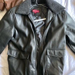 Black Merona leather jacket